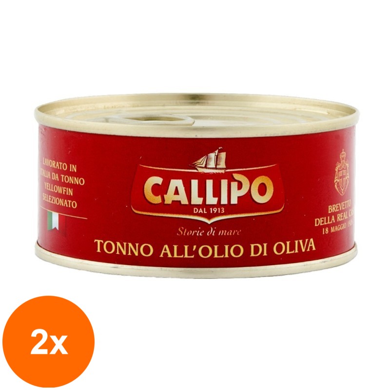 Set 2 x Conserva de Ton in Ulei de Masline, Callipo, 160 g