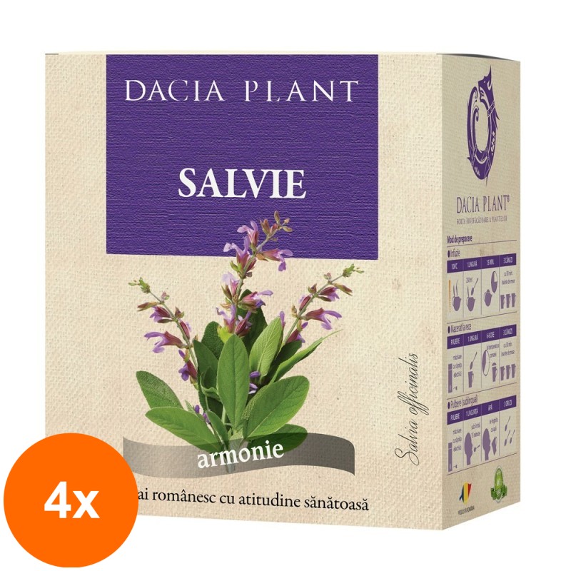 Set 4 x Ceai de Salvie, 50 g, Dacia Plant