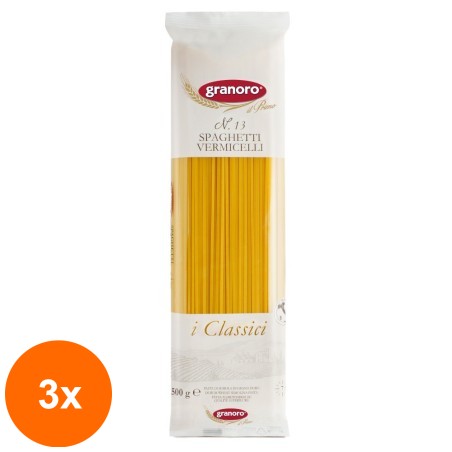 Set 3 x Spaghetti Vermicelli fara Oua Nr.13, Granoro, 500 g...