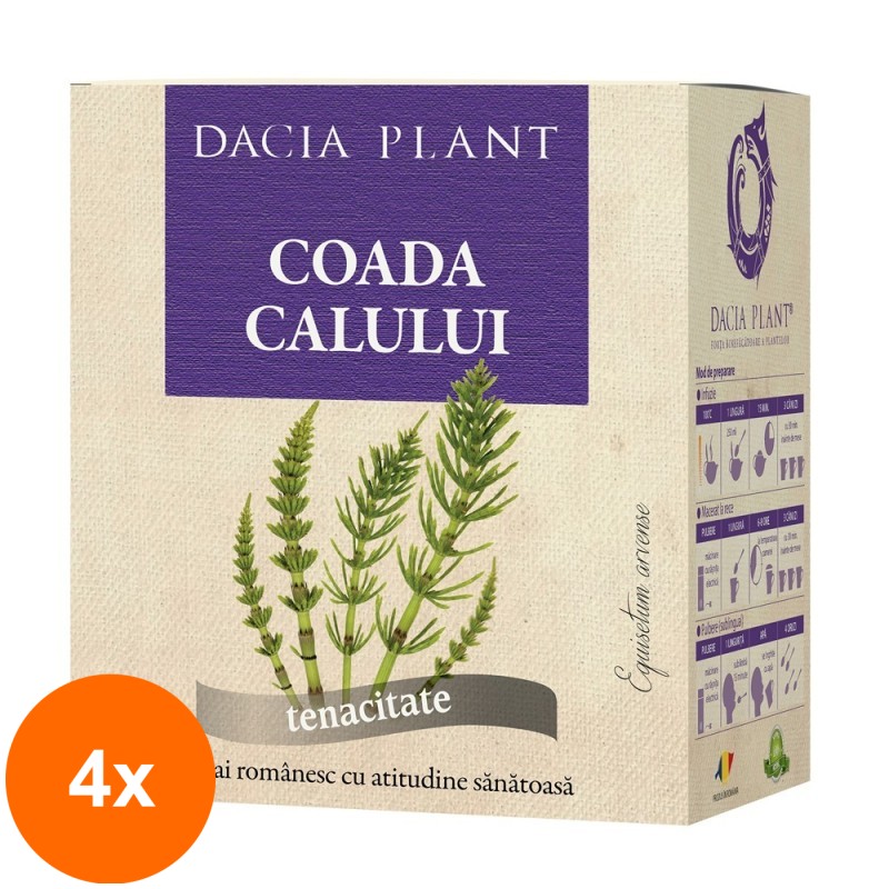 Set 4 x Ceai de Coada Calului, 50 g, Dacia Plant