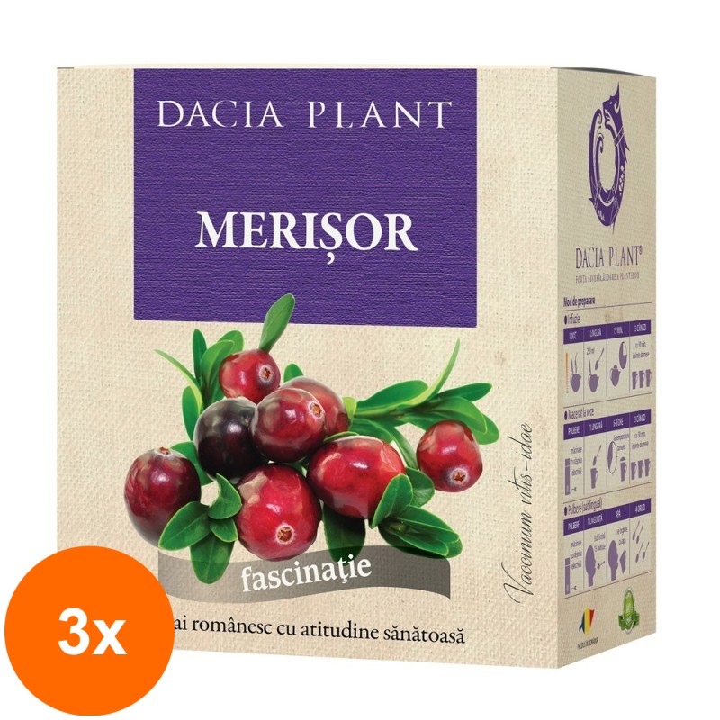 Set 3 x Ceai de Merisor, 30 g, Dacia Plant
