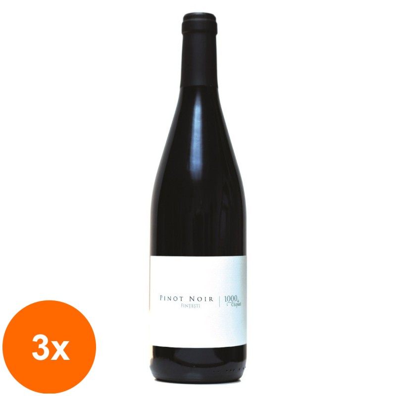 Set 3 x Vin Pinot Noir 1000 de Chipuri, 2019, 0.75 l