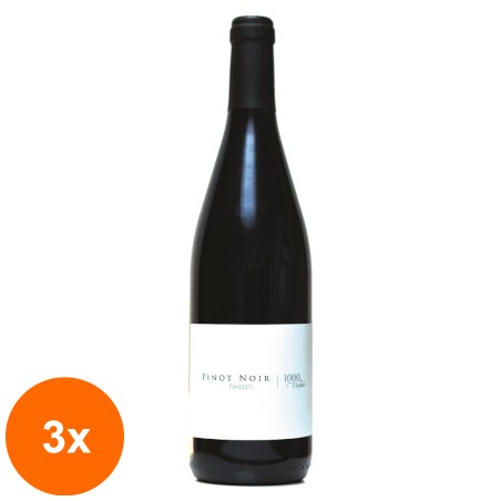 Set 3 x Vin Pinot Noir 1000 de Chipuri, 2019, 0.75 l...
