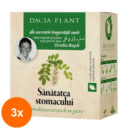 Set 3 x Ceai Sanatatea Stomacului, 50 g, Dacia Plant...