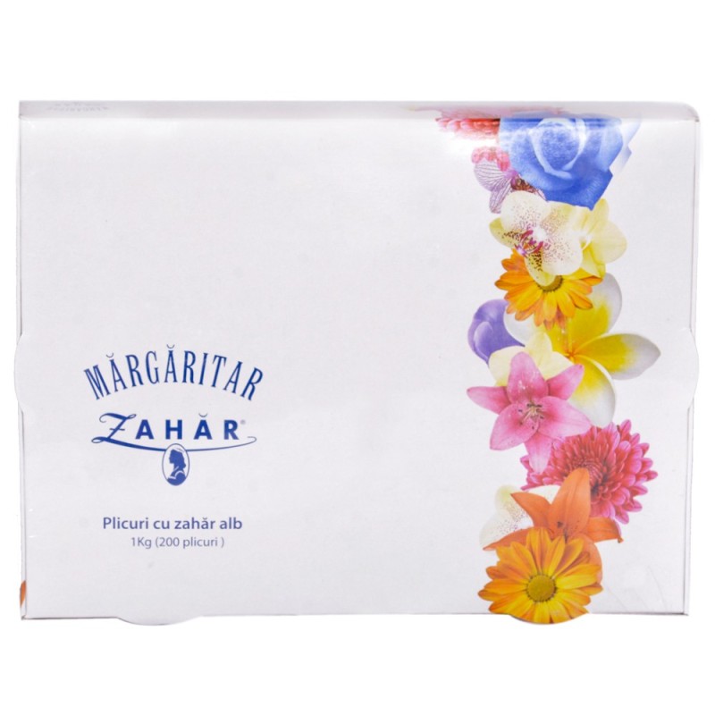 Zahar Alb Ambalat Individual, 200 Pliculete, Margaritar, 5 g