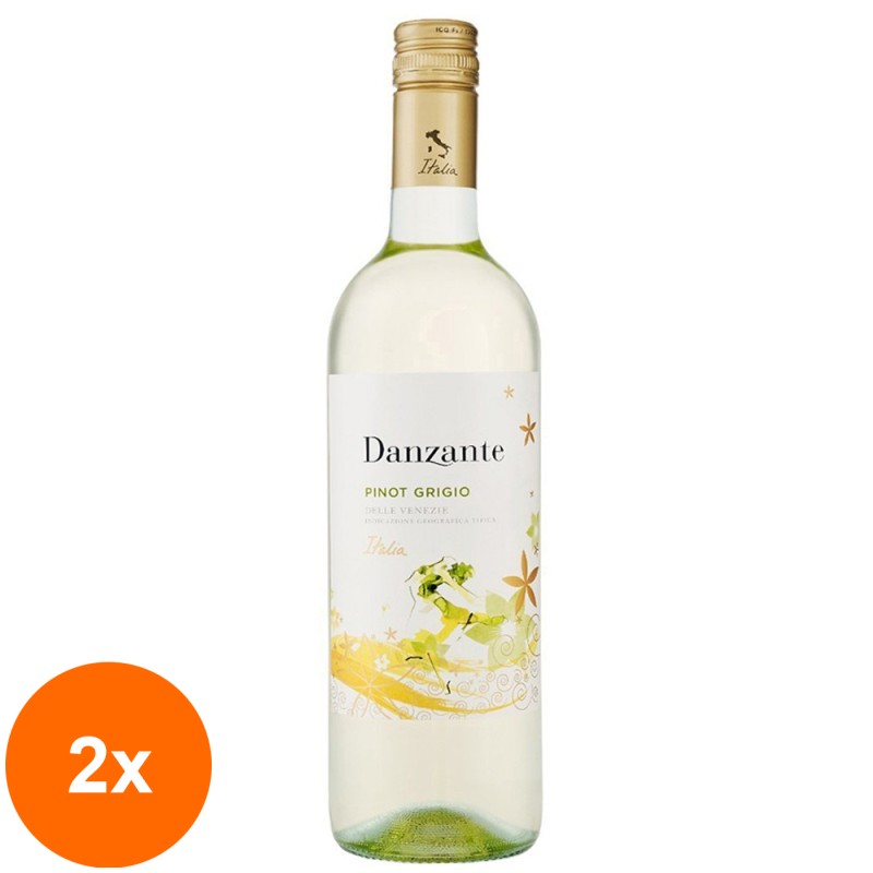 Set 2 x Vin Alb Danzante Pinot Grigio Delle Venezie DOC Frescobaldi Italia 12,5% Alcool, 0.75l