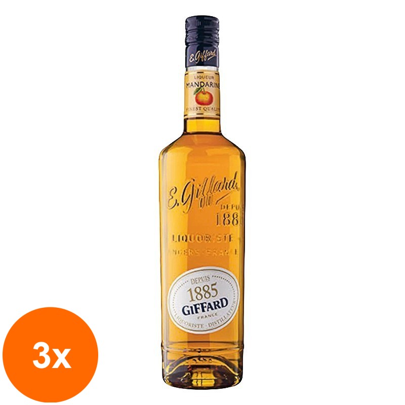 Set 3 x Lichior Giffard Mandarine 35% Alcool 0.7 l