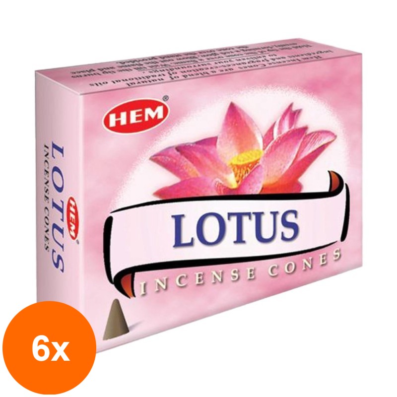 Set 6 x Conuri Parfumate, Lotus