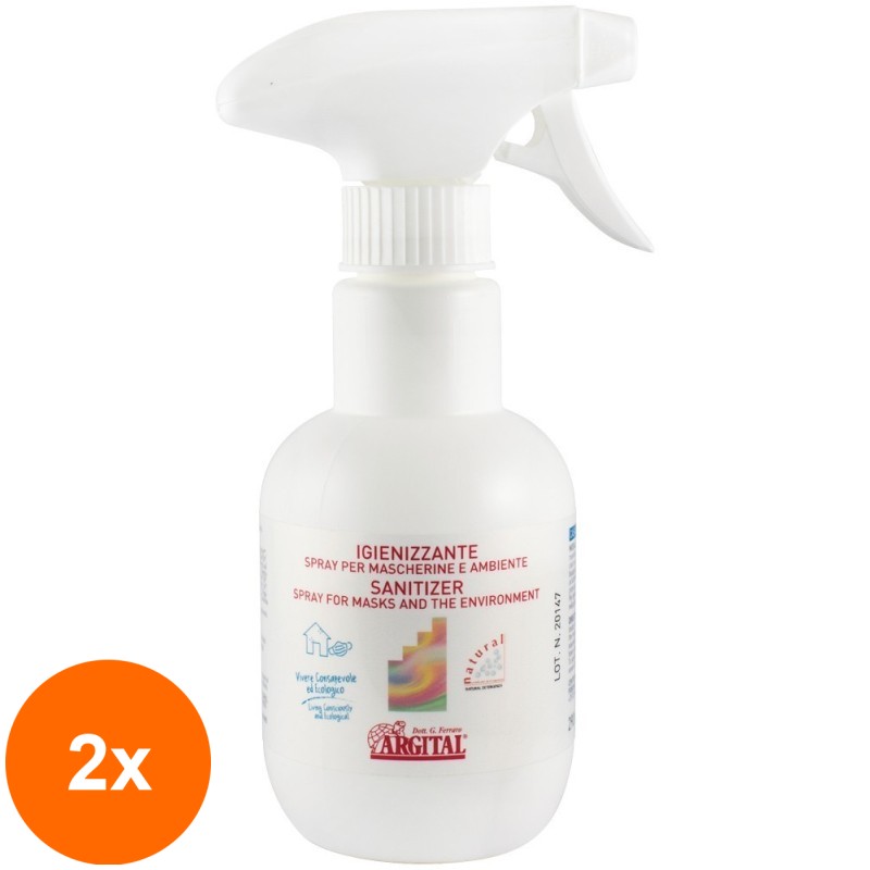 Set 2 x Spray Igienizant pentru Masti si Ambient, Argital, 290 ml