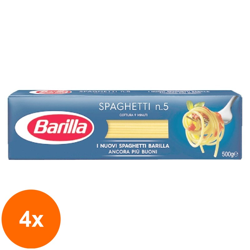 Set 4 x Paste Spaghetti N3 Barilla, 500 g