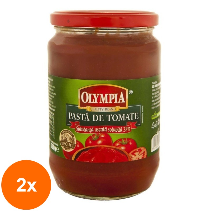 Set 2 x Pasta de Tomate Olympia, 720 g