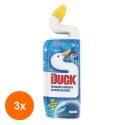 Set 3 x Dezinfectant Toaleta Gel Duck 5 in 1 Marine, 750 ml