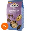 Set 2 x Biscuiti BIO din Grau Spelta cu Ciocolata Neagra, 150 g, Sommer