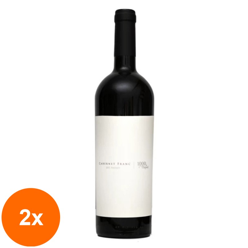Set 2 x Vin 1000 de Chipuri Cabernet Franc, Rosu Sec, 0.75 l