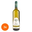 Set 3 x Vin Alb Vinul Cavalerului Sauvignon Blanc, Sec, 0.75 l