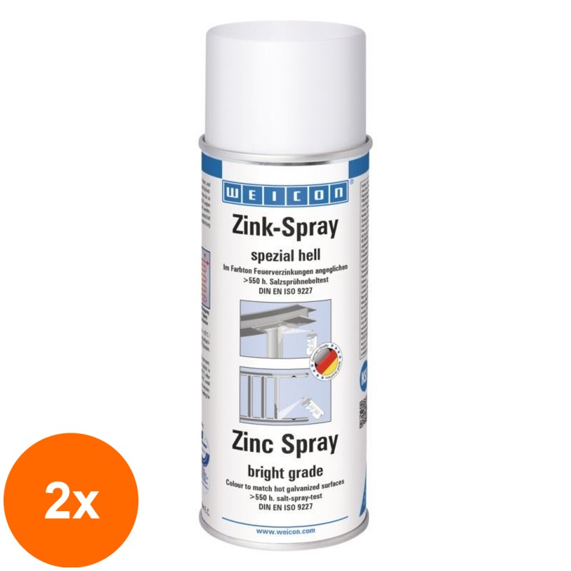 Set 2 x Spray Zinc Special, 400 ml, Weicon