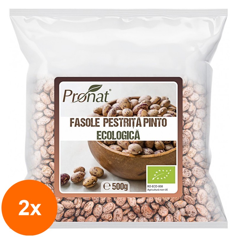 Set 2 x Fasole Pestrita Bio Pinto Borlotti, 500 g