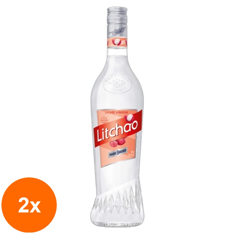 Set 2 x Lichior Litchao Marie Brizard 20% Alcool, 0.7 l