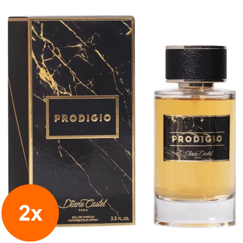 Set 2 x Apa de Parfum Diane Castel Prodigio, pentru Barbati, 100 ml