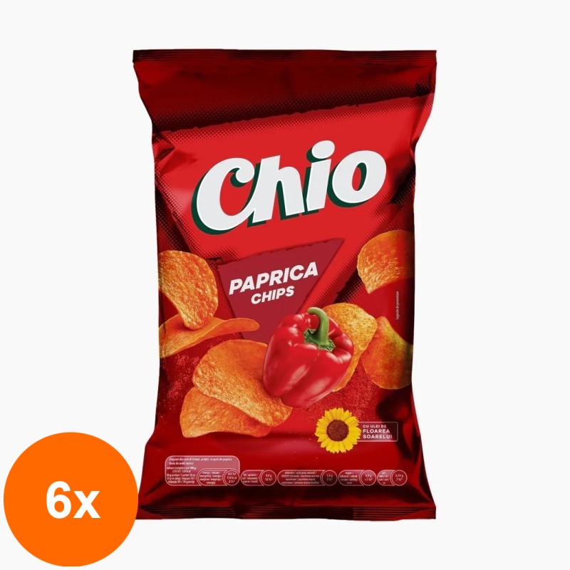 Set 6 x Chipsuri cu Paprika Chio, 60 g