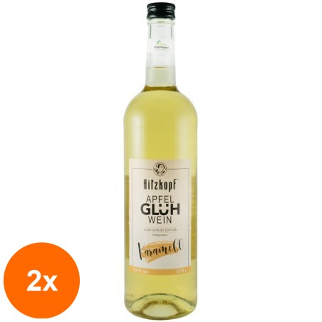 Set 2 x Vin de Mere cu Mirodenii, Caramel 5,4 % Alcool, Hitzkopf, 750 ml...