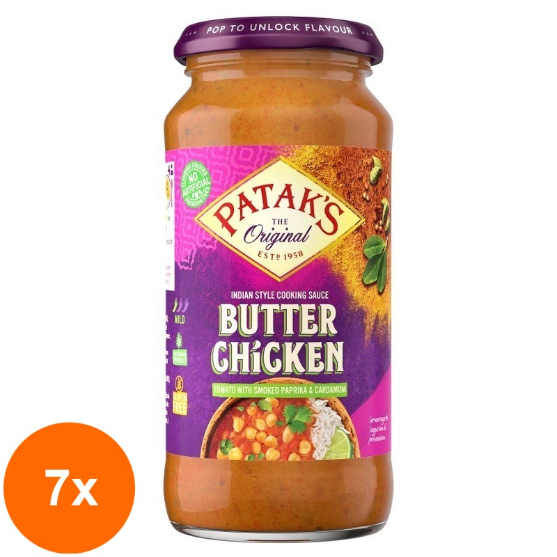 Set 7 x Sos Butter Chicken Mild Patak`s 450 g