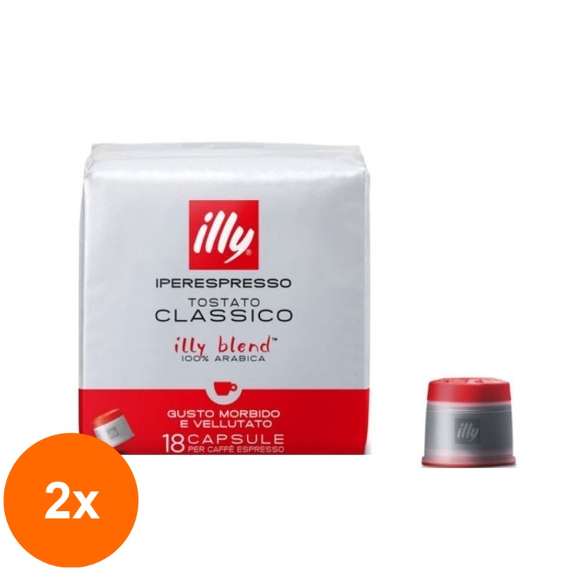 Set 2 x 18 Capsule Cafea, Illy Iperespresso, Decofeinizata, Punga, Capsule, 6.7 g