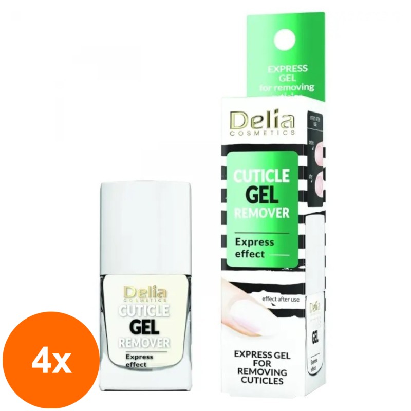 Set 4 x Gel Instant pentru Indepartarea Cuticulelor Delia Cosmetics, 11 ml
