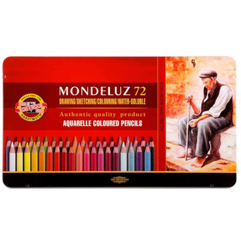 Creioane Colorate Aquarell, Colectie Mondeluz, 72 Culori