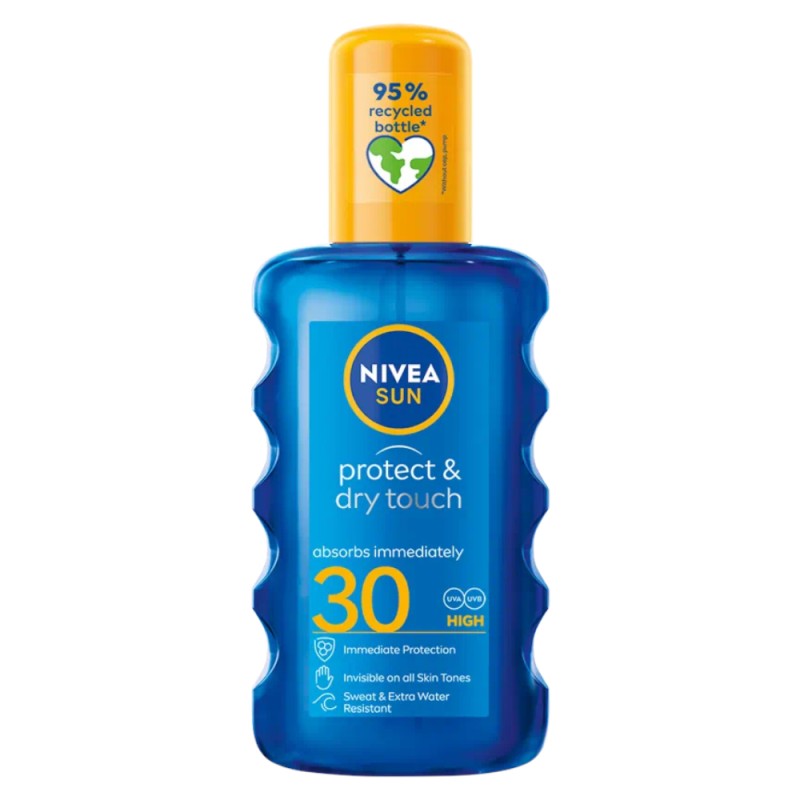 Spray cu Protectie Solara Nivea Sun Protect & Dry Touch, SPF 30, 200 ml