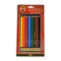 Creioane Colorate, 12 Culori, Cutie Metal, Aquarell Mondeluz