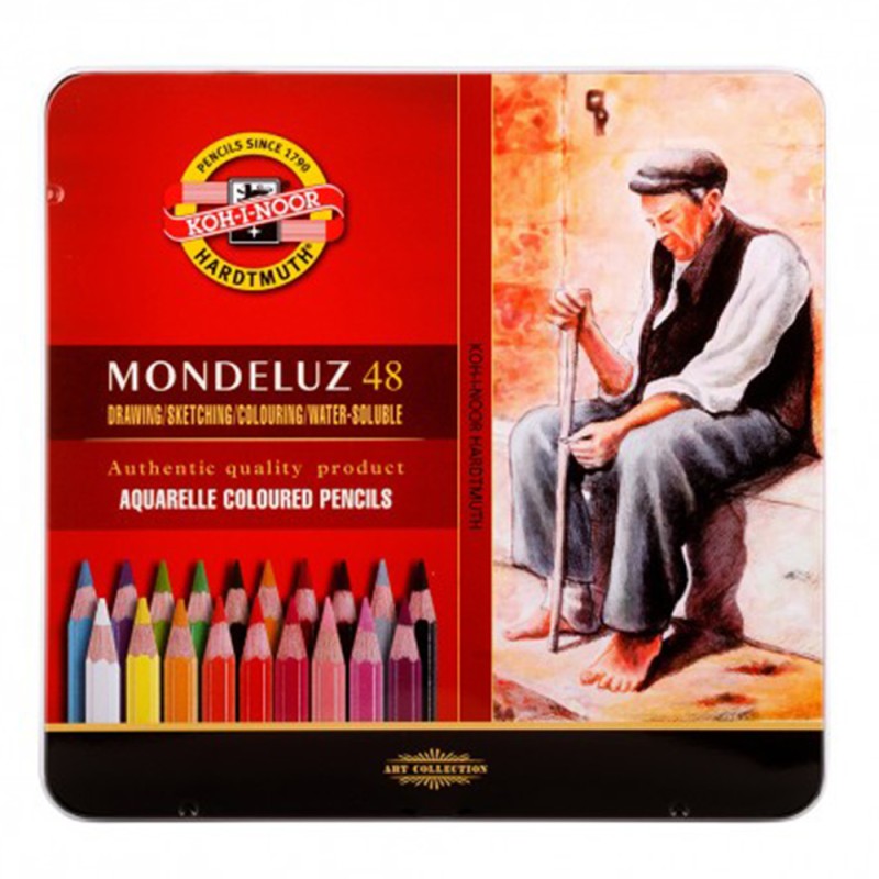 Creioane Colorate Aquarell, Colectie Mondeluz, 48 Culori