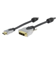 Cablu Profesional HDMI 19pin Tata - DVI-D Tata, 5m, Hq