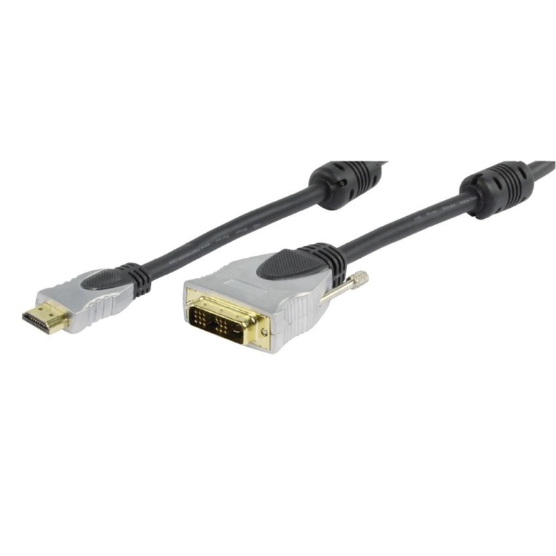 Cablu Profesional HDMI 19pin Tata - DVI-D Tata, 5m, Hq