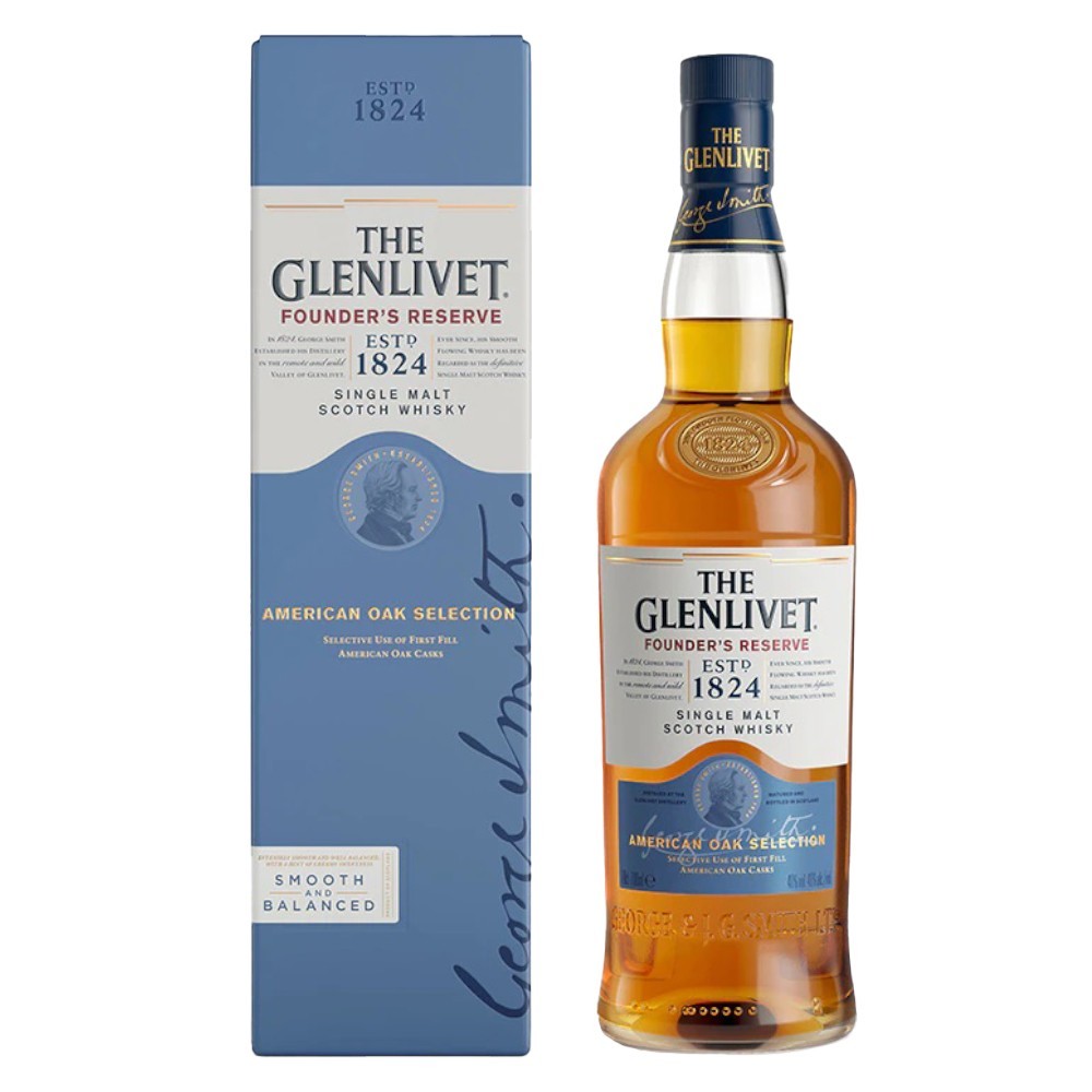 Set 3 x Whisky The Glenlivet Founders Reserve Single Mal, 40% Alcool, Cutie Carton, 0.7 l