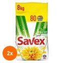 Set 2 x Detergent Automat Savex 2 in 1 Fresh, 80 Spalari, 8 Kg