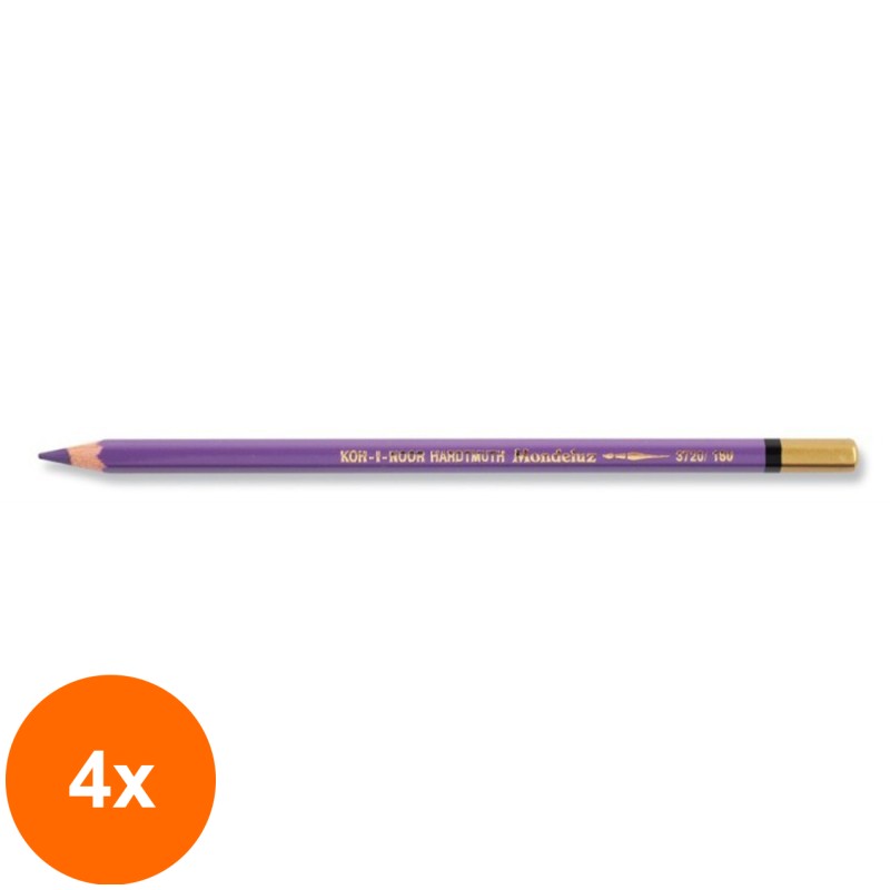 Set 4 x Creion Colorat Mondeluz Aquarell, Violet Lavanda, Koh-I-Noor