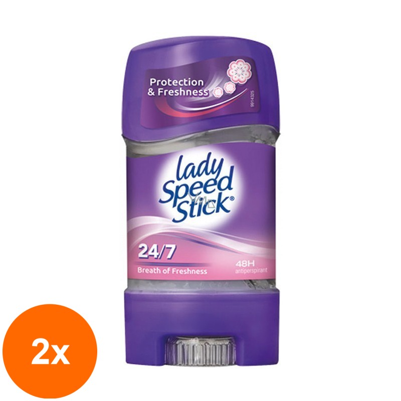 Set 2 x Deodorant Gel Lady Speed Stick, Breath of Freshness, 45 g