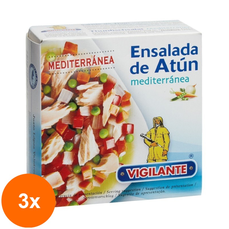 Set 3 x Salata de Ton Mediteraneana, Vigilante, 150 g