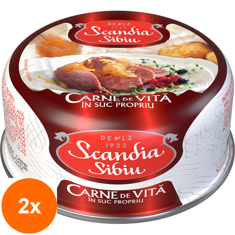Set 2 x Carne Vita in Suc Propriu, Scandia Sibiu, 300 G