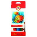 Creioane Colorate Aquarell, Colectie Pesti, 12 Culori