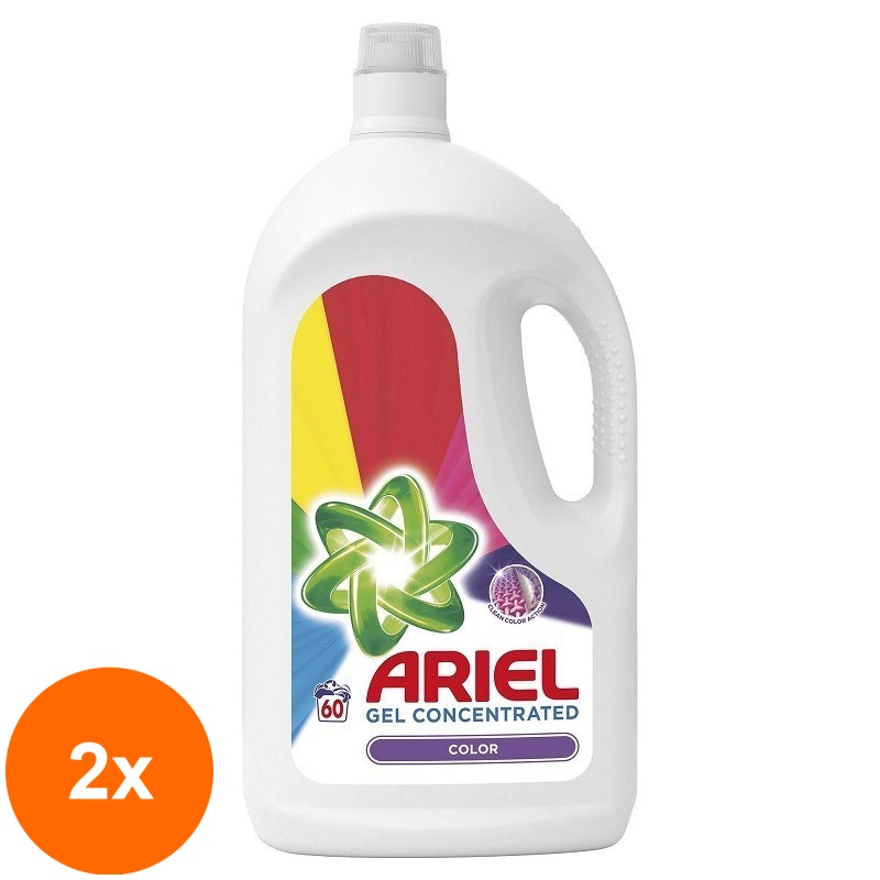 Set 2 x Detergent Automat Lichid Ariel Color, 60 Spalari, 3.3 l