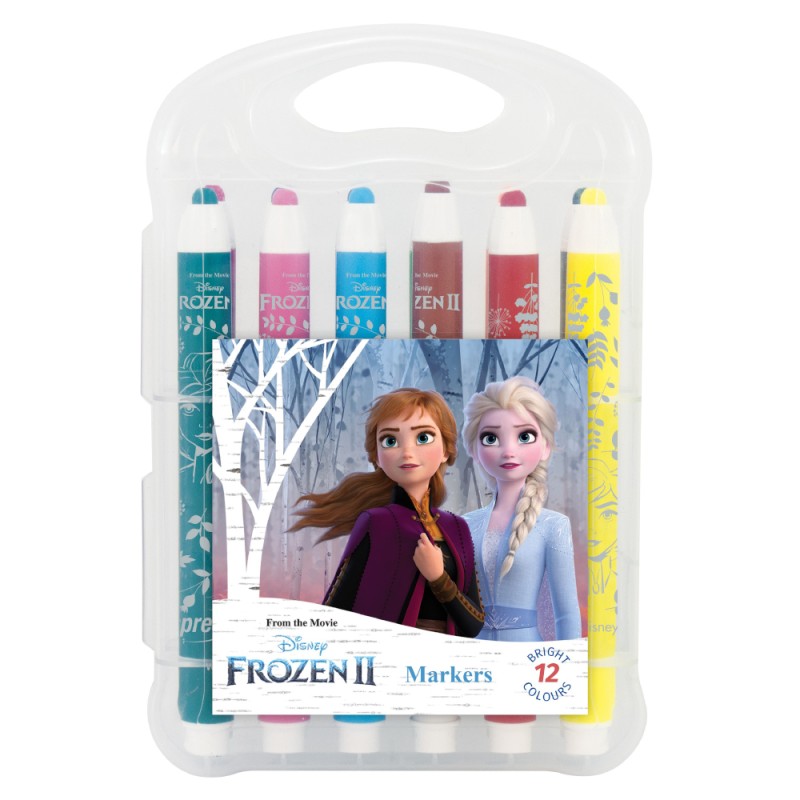 Set 12 Culori Markere Scolare Disney Frozen 2