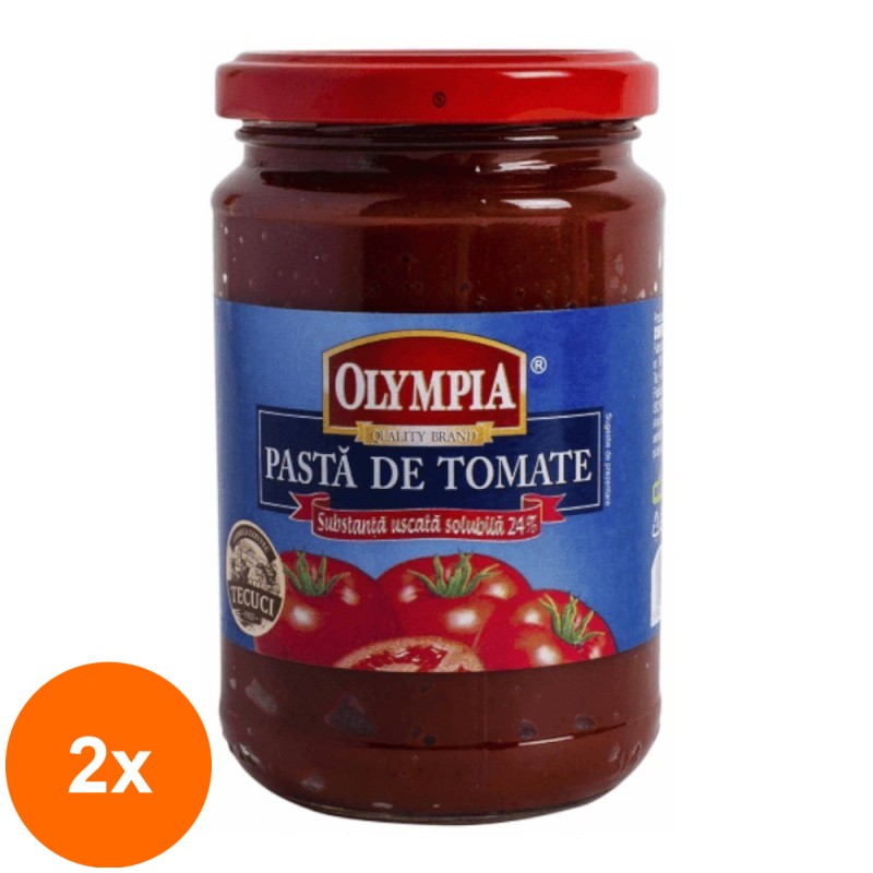 Set 2 x Pasta de Tomate 24% Olympia, 575 g