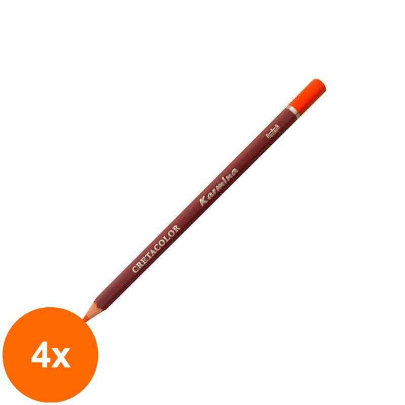Set 4 x Creion Colorat Karmina Cretacolor - 3.8 x 7.5 mm - Permanent White