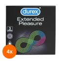 Set 4 x 3 Prezervative Durex Extended Pleasure