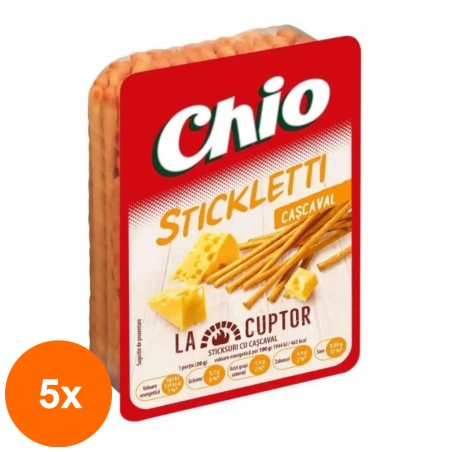 Set 5 x Sticksuri cu Cascaval Chio Stickletti, 80 g...