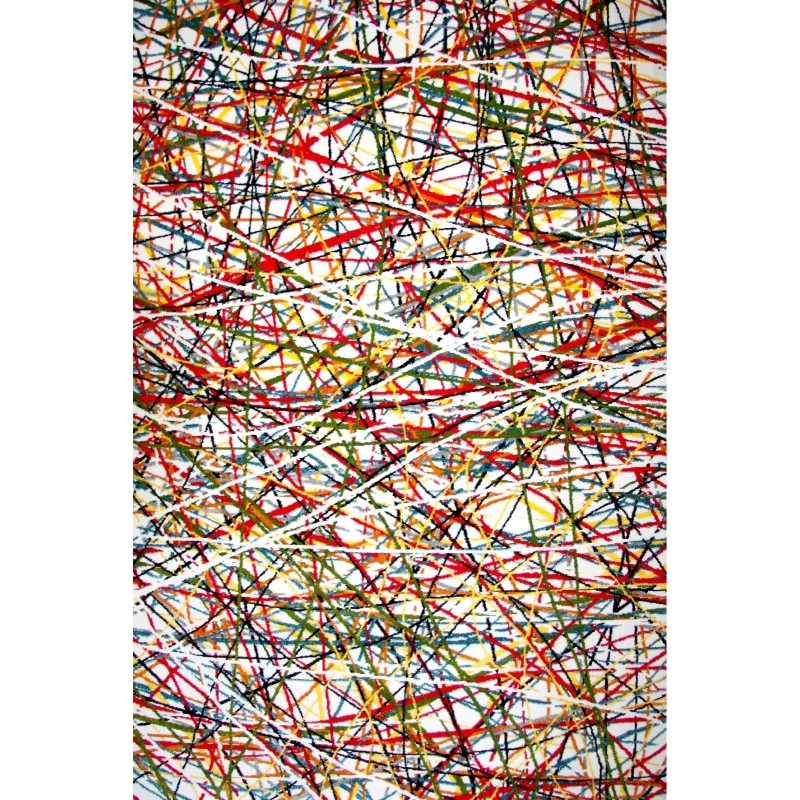 Covor Art Alb/Multicolor, 120 cm x 170 cm, Kolibri 11035
