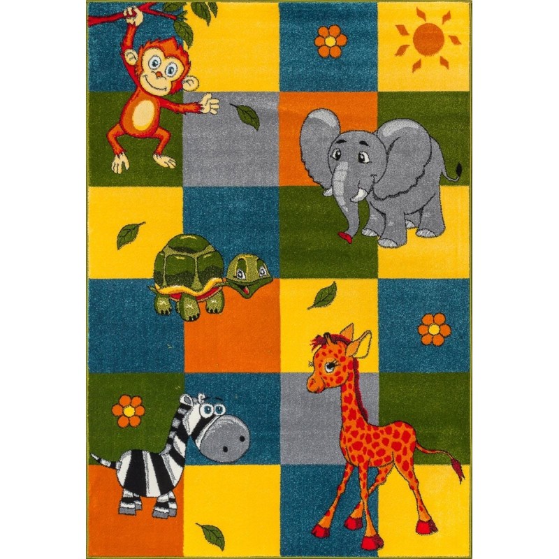 Covor pentru Copii, 120 x 170 cm, Multicolor, Kolibri Animalute 11379/120