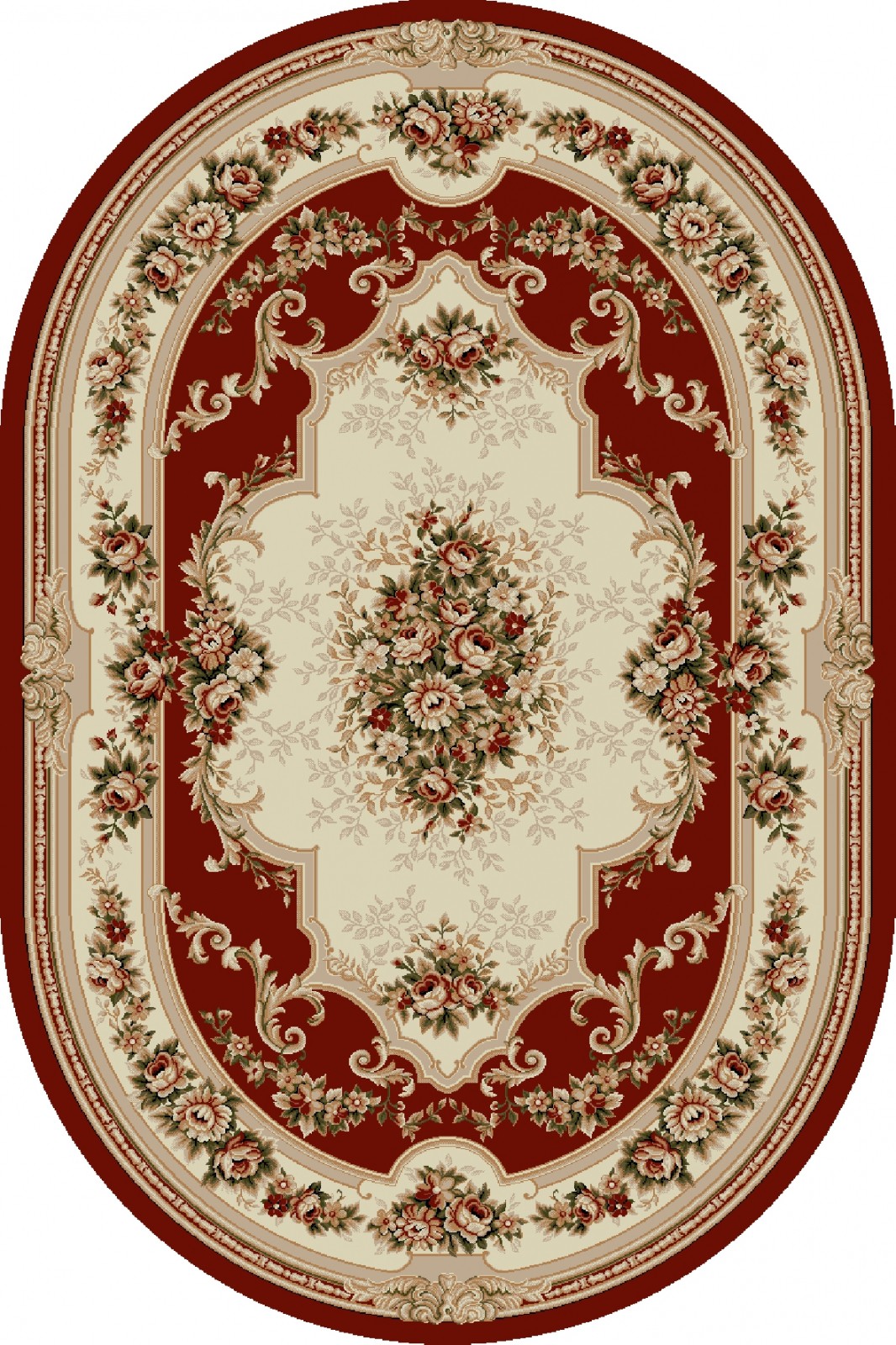 Covor Oval, 60 x 110 cm, Rosu, Lotos 574